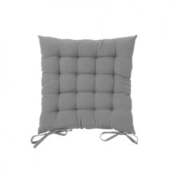 Wadiga Housses De Chaises Et Galettes De Chaises Coussin De Chaise Carré Gris - 40x40x7cm