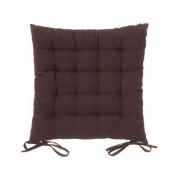 Wadiga Housses De Chaises Et Galettes De Chaises Coussin De Chaise Carré Marron Chocolat - 40x40x7cm