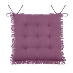 Stof Housses De Chaises Et Galettes De Chaises Coussin De Chaise En Coton Cassis 40x40