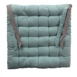 Sud Etoffe Housses De Chaises Et Galettes De Chaises Galette De Chaise Carré En Coton Bleu 40x40