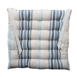 Sud Etoffe Housses De Chaises Et Galettes De Chaises Galette De Chaise En 100% Coton Bleu 40x40