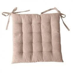 Home Maison Housses De Chaises Et Galettes De Chaises Galette De Chaise En Coton Recyclé Coton Naturel 38 X 38