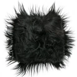 Maison Thuret Housses De Chaises Et Galettes De Chaises Galette De Chaise En Peau De Mouton Islandais Noir 37 X 37 Cm