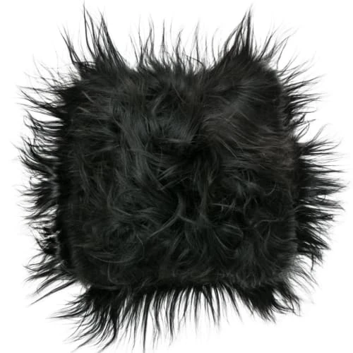Maison Thuret Housses De Chaises Et Galettes De Chaises Galette De Chaise En Peau De Mouton Islandais Noir 37 X 37 Cm
