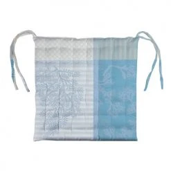 Garnier Thiebaut Housses De Chaises Et Galettes De Chaises Galette De Chaise Enduit Imperméable Bleu 38X38