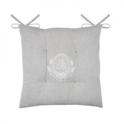 Home Maison Housses De Chaises Et Galettes De Chaises Galette De Chaise Esprit Campagne Chic Coton Naturel 38 X 38