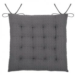 Home Maison Housses De Chaises Et Galettes De Chaises Galette De Chaise Matelassée En Nid D'abeille Coton Souris 40 X 40