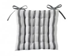 Becquet Housses De Chaises Et Galettes De Chaises Galette De Chaise Réversible Gris Anthracite 40x40 En Coton