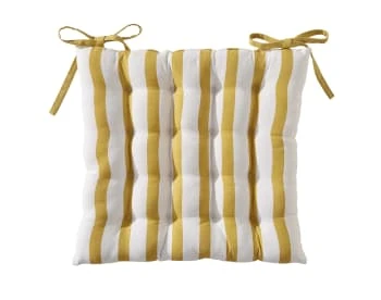 Becquet Housses De Chaises Et Galettes De Chaises Galette De Chaise Réversible Orange Terracotta 40x40 En Coton – Image 4