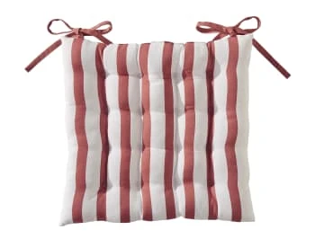 Becquet Housses De Chaises Et Galettes De Chaises Galette De Chaise Réversible Orange Terracotta 40x40 En Coton – Image 5