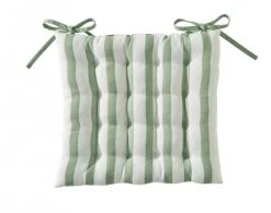 Becquet Housses De Chaises Et Galettes De Chaises Galette De Chaise Réversible Vert 40x40 En Coton