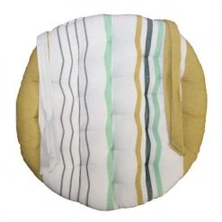 Sud Etoffe Housses De Chaises Et Galettes De Chaises Galette De Chaise Ronde En Coton Multicolore D40