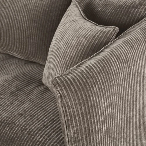Maisons Du Monde Housses De Canapé Housse De Canapé 2 Places En Velours Côtelé Marron écorce – Image 3
