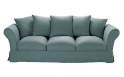 Maisons Du Monde Housses De Canapé Housse De Canapé 4/5 Places En Lin Froissé Bleu Céladon