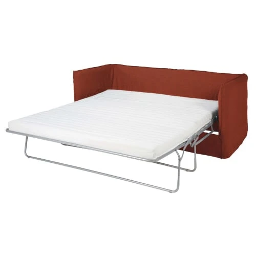 Maisons Du Monde Housses De Canapé Housse De Canapé Convertible 3/4 Places En Lin Froissé Terracotta – Image 2