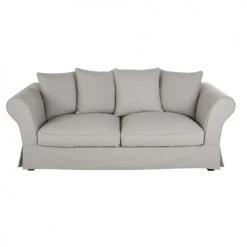 Maisons Du Monde Housses De Canapé Housse De Canapé Convertible 3/4 Places (matelas 12 Cm) Gris Clair