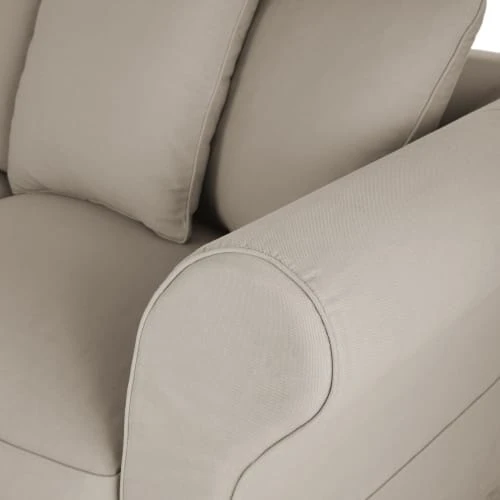 Maisons Du Monde Housses De Canapé Housse De Canapé Convertible 3/4 Places (matelas 12 Cm) Mastic – Image 4