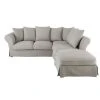 Maisons Du Monde Housses De Canapé Housse De Canapé D'angle Convertible 6 Places (matelas 12 Cm) Gris Clair