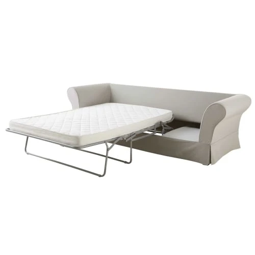 Maisons Du Monde Housses De Canapé Housse De Canapé D'angle Convertible 6 Places (matelas 12 Cm) Gris Clair – Image 3