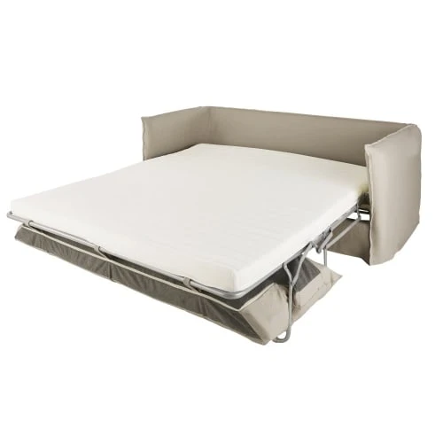 Maisons Du Monde Housses De Canapé Housse De Canapé-lit 3/4 Places En Lin Supérieur Beige – Image 2