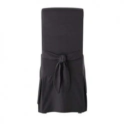 Maisons Du Monde Housses De Chaises Et Galettes De Chaises Housse De Chaise Avec Nœud En Coton Anthracite