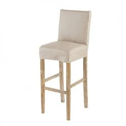 Maisons Du Monde Housses De Chaises Et Galettes De Chaises Housse De Chaise De Bar En Suédine Beige