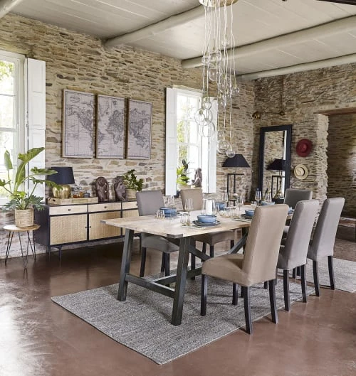 Maisons Du Monde Housses De Chaises Et Galettes De Chaises Housse De Chaise En Coton Gris Charbon 41x70 – Image 6