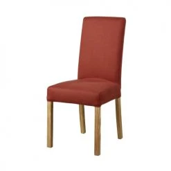 Maisons Du Monde Housses De Chaises Et Galettes De Chaises Housse De Chaise En Lin Terracotta