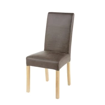 Maisons Du Monde Housses De Chaises Et Galettes De Chaises Housse De Chaise En Microfibre Chocolat – Image 5