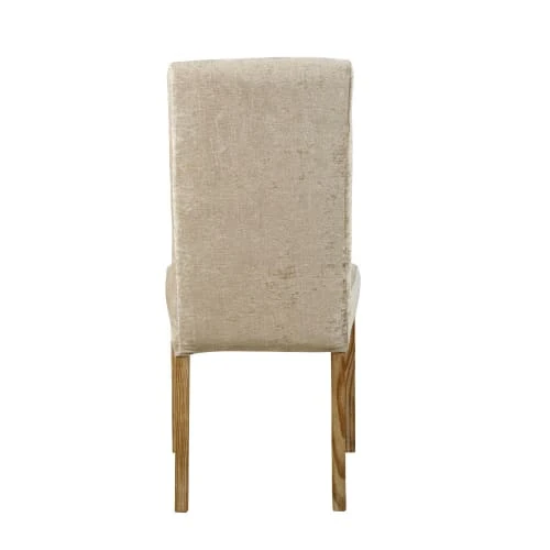 Maisons Du Monde Housses De Chaises Et Galettes De Chaises Housse De Chaise En Velours Beige – Image 3