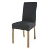 Maisons Du Monde Housses De Chaises Et Galettes De Chaises Housse De Chaise Gris Charbon 47x57