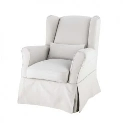 Maisons Du Monde Housses De Fauteuil Housse De Fauteuil En Coton Gris Clair