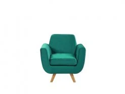 Beliani Housses De Fauteuil Housse En Velours Vert Pour Fauteuil