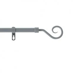 Home Maison Accessoires Rideaux Et Stores Kit Tringle Extensible Peint Gris 120 à 210cm