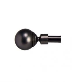 Wadiga Accessoires Rideaux Et Stores Tringle à Rideaux Extensible Métal Noir Boule 120 à 210cm