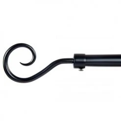 Wadiga Accessoires Rideaux Et Stores Tringle à Rideaux Extensible Métal Noir Spirale 120 à 210cm